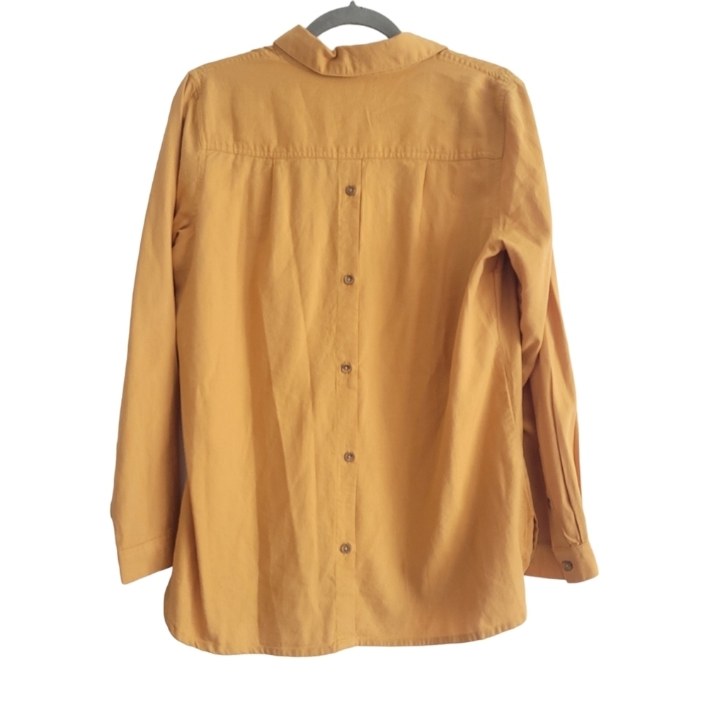 Coldwater Creek Women Small Marigold Yellow Embroidered Floral Popover Tunic - Picture 2 of 7